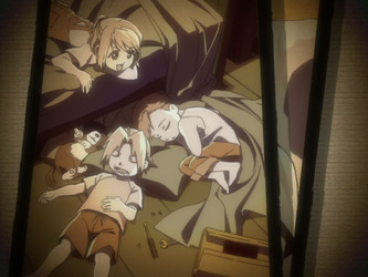 Fullmetal Alchemist (2003) Season 1 S01 (1080p Bluray x265 HEVC 10bit AAC 5.1 ImE)/Extras/Textless Closing Song - To the Other Side of the Door.mkv
